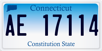 CT license plate AE17114