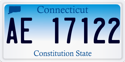 CT license plate AE17122