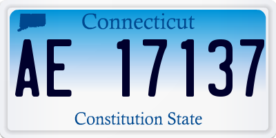 CT license plate AE17137