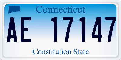 CT license plate AE17147