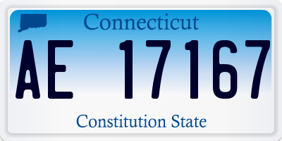 CT license plate AE17167