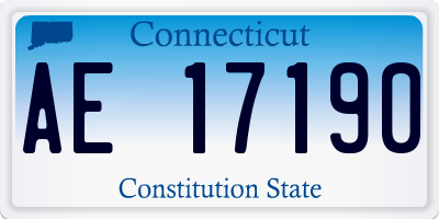 CT license plate AE17190
