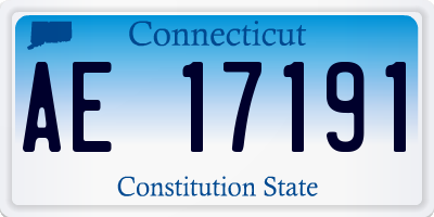 CT license plate AE17191