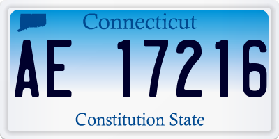 CT license plate AE17216