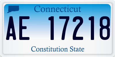 CT license plate AE17218