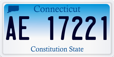 CT license plate AE17221