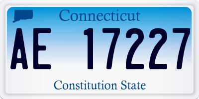 CT license plate AE17227