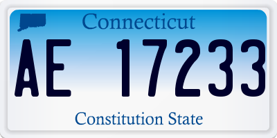 CT license plate AE17233