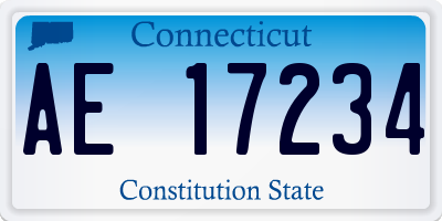 CT license plate AE17234