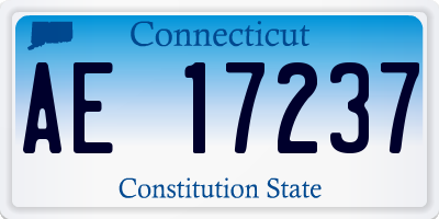 CT license plate AE17237