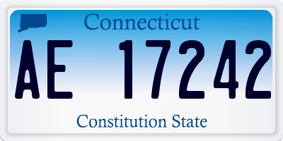 CT license plate AE17242