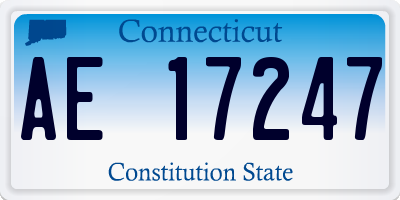 CT license plate AE17247