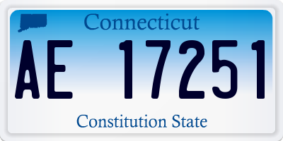 CT license plate AE17251