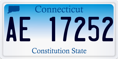 CT license plate AE17252