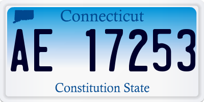 CT license plate AE17253