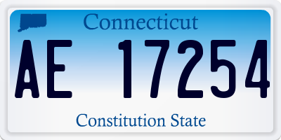CT license plate AE17254