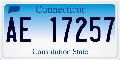 CT license plate AE17257