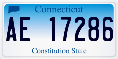 CT license plate AE17286