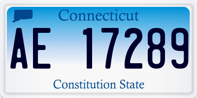CT license plate AE17289