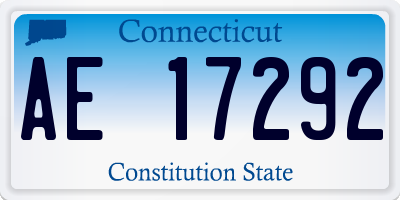 CT license plate AE17292
