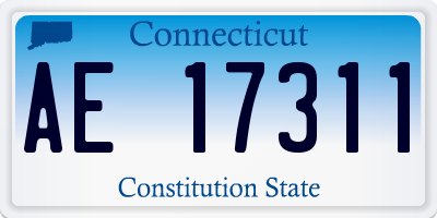 CT license plate AE17311