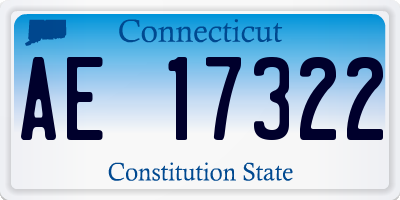 CT license plate AE17322