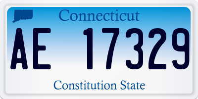 CT license plate AE17329