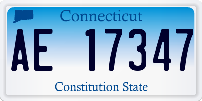 CT license plate AE17347
