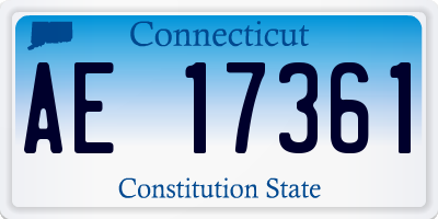 CT license plate AE17361
