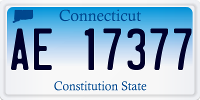 CT license plate AE17377