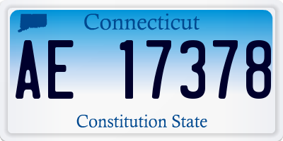 CT license plate AE17378