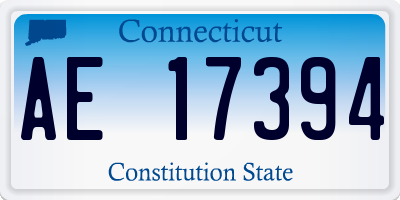 CT license plate AE17394