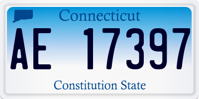 CT license plate AE17397
