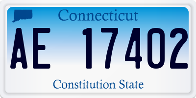 CT license plate AE17402