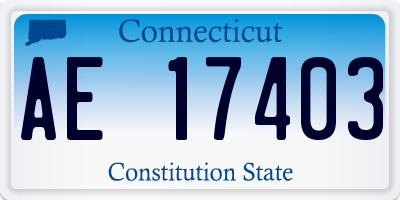 CT license plate AE17403