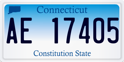 CT license plate AE17405