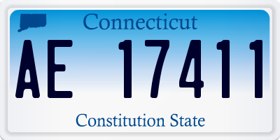 CT license plate AE17411