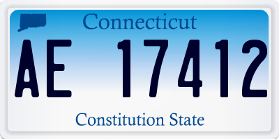 CT license plate AE17412