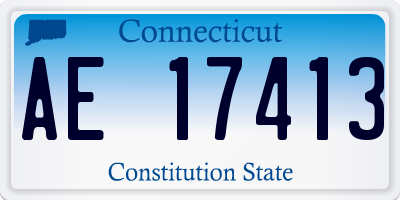 CT license plate AE17413
