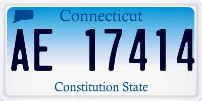 CT license plate AE17414