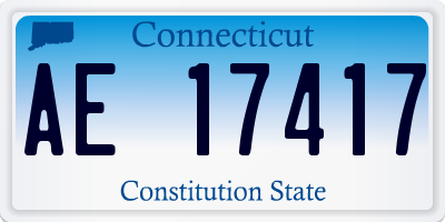 CT license plate AE17417