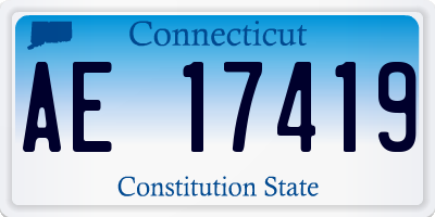 CT license plate AE17419