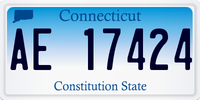 CT license plate AE17424