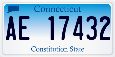 CT license plate AE17432