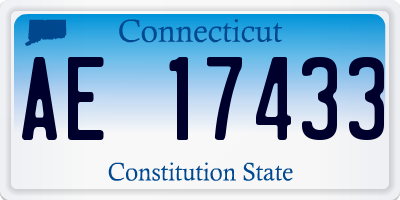 CT license plate AE17433