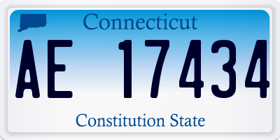 CT license plate AE17434