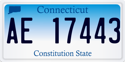 CT license plate AE17443
