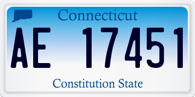 CT license plate AE17451