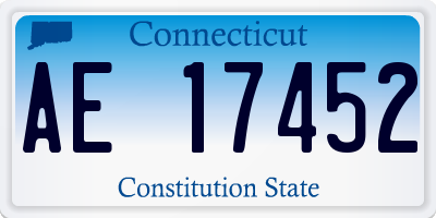 CT license plate AE17452