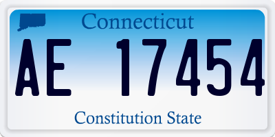 CT license plate AE17454